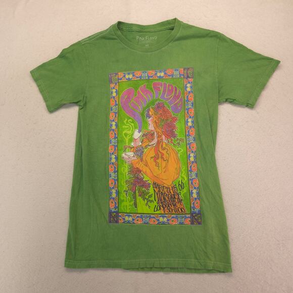 Pink Floyd Band Graphic Crew Neck T Shirt Adult Mens Size Small S Green - Picture 2 of 9